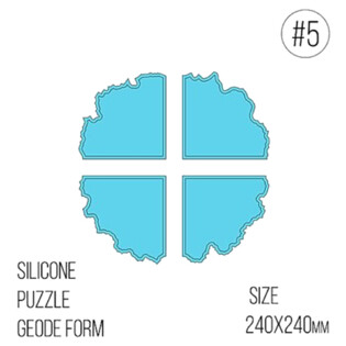 silikonovaya forma Puzzle Geode, model №5 Фото 