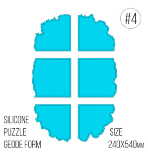 silikonovaya forma Puzzle Geode, model№4 Фото 