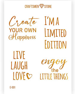 naklejka seriya Beauty Words e-001, zoloto Фото 